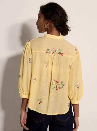 Floral Paisley Embroidered Blouse