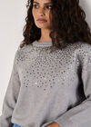 Sequin Embellished Jumper, Light Grey / Silver, large