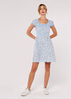 Orchid Milkmaid Mini Dress, Blue, large