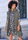 Animal Oversized Shirt Mini Dress, Stone, large
