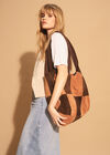 Suede Patchwork Hobo Bag, Assorted, large