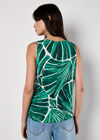 Shell Print Vest Top, Green, large