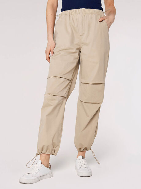 Pantalon Cargo À Liens Plissés