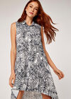 Leaf High-Low Dress, Navy, large
