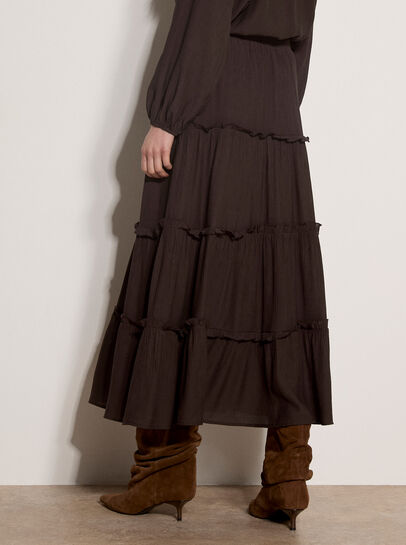Ruffle Tiered Maxi Skirt
