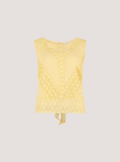 Cotton Lace Bow Top