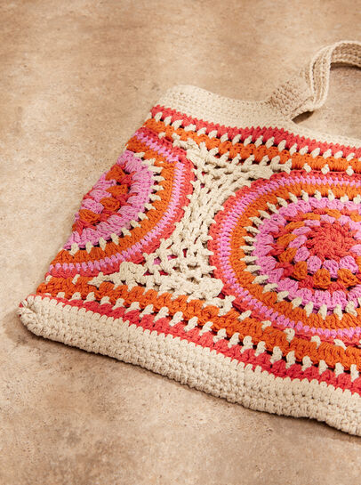 Colourful Crochet Tote Bag