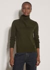 Ribbed Knit Asymmetric Cardigan, Khaki, large