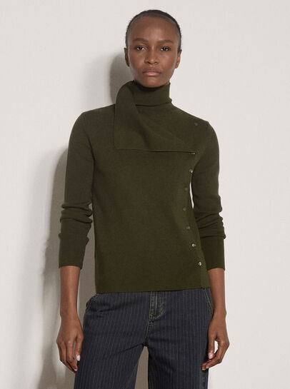 Ribbed Knit Asymmetric Cardigan