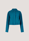 Soft Tailored Cropped Jacket, Teal, large