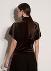 Velvet Batwing T-Shirt, Brown, large