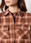 Soft Check Cropped Shirt, Pink, large
