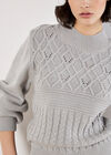 Twist Cable Knit Jumper, Light Grey / Silver, large