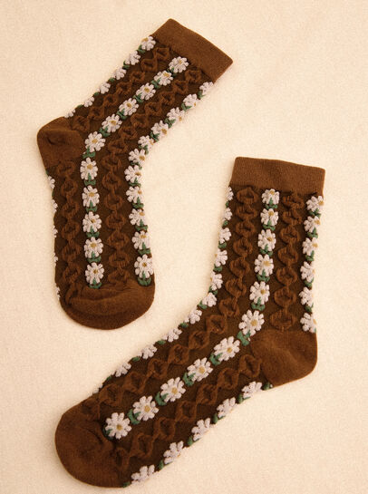 Floral Daisy Socks