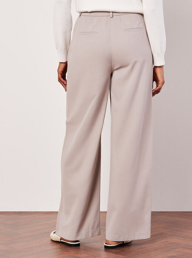 Tailored Straight-Leg Trousers, Stone, large