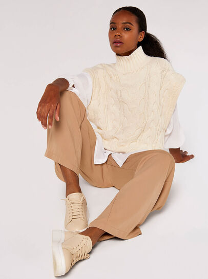 Chunky Cable Knit  Vest