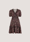 Ditsy Floral Smocked Mini Dress, Pink, large
