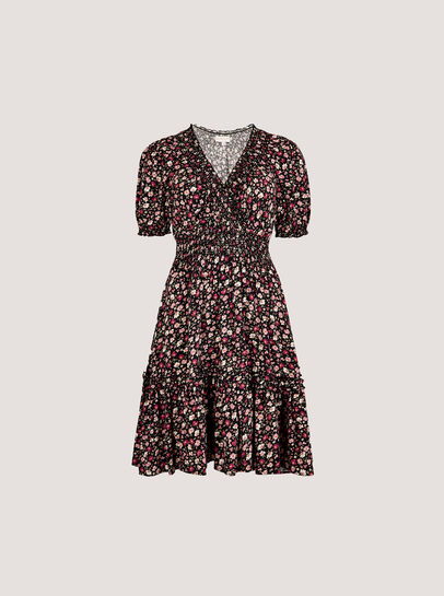 Ditsy Floral Smocked Mini Dress