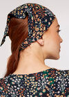 Ditsy Floral Head Scarf, Navy, large
