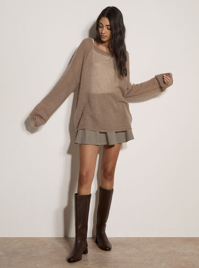 Lightweight Brushed Oversized Jumper