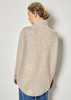 Rainbow Fleck Cape Jumper, Stone, large