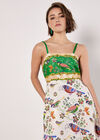 Birds And Palms Print Midi Dress, Green, large