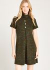 Green Inverted Pleat Dress, Green, large