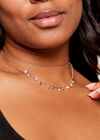 Layered-Halskette mit Kristallperlen, sortiert, groß