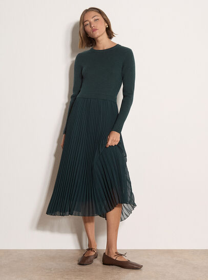 Ribbed Knit Midi Dress