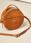 Leather Crossbody bag, Brown, large
