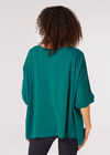 Cotton Jersey Waterfall T-Shirt, Green, large