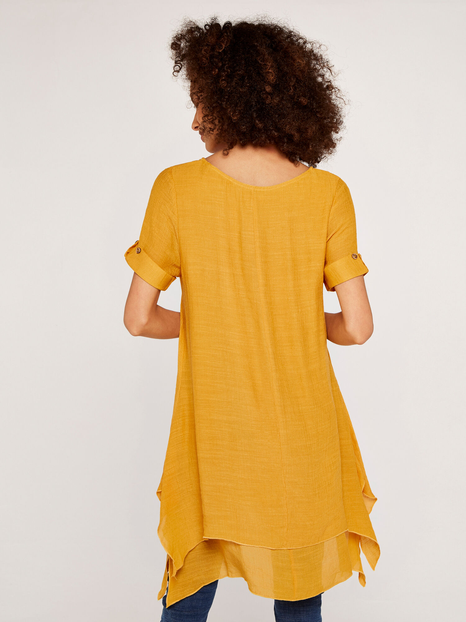 mustard yellow tunic top