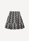 Floral Embroidered Mini Skirt, Navy, large
