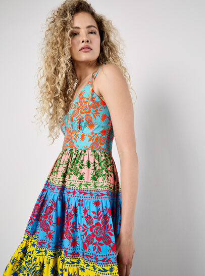Colour Pop Pineapple Cami Maxi Dress