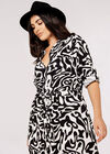 Curve Swirl Print Dress, Cream, large