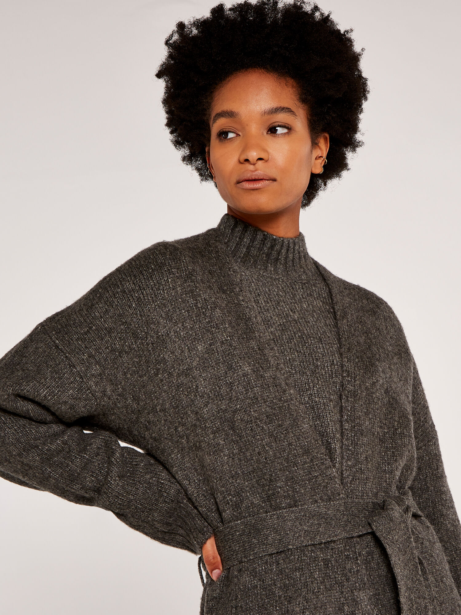 Knitted Long Cardigan Apricot Clothing