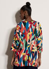 Colour Block Woven Blouse, Orange, large