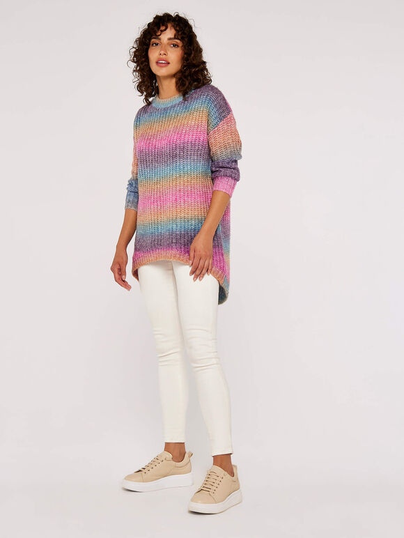 SpaceDye Curved Jumper, Purple, large