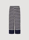 Geo Shell Culotte Trousers, Navy, large