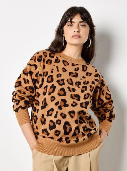 Leopard Print Soft Knit Jumper