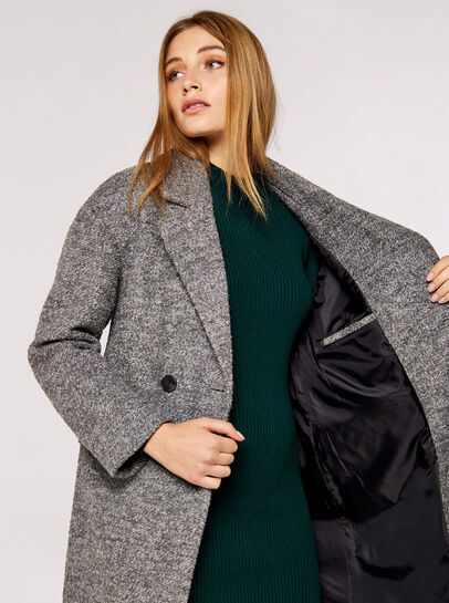 Double-Breasted Boucle Coat