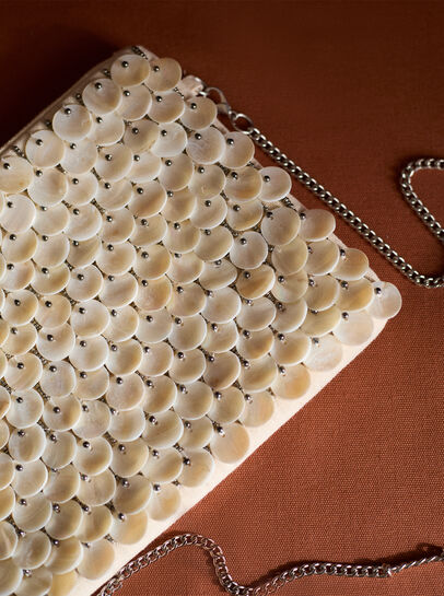 Sequinned Cotton Art Deco Bag