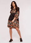 Vintage Blossom Mini Dress, Black, large