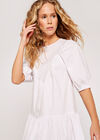 V Yoke Dress, White, large