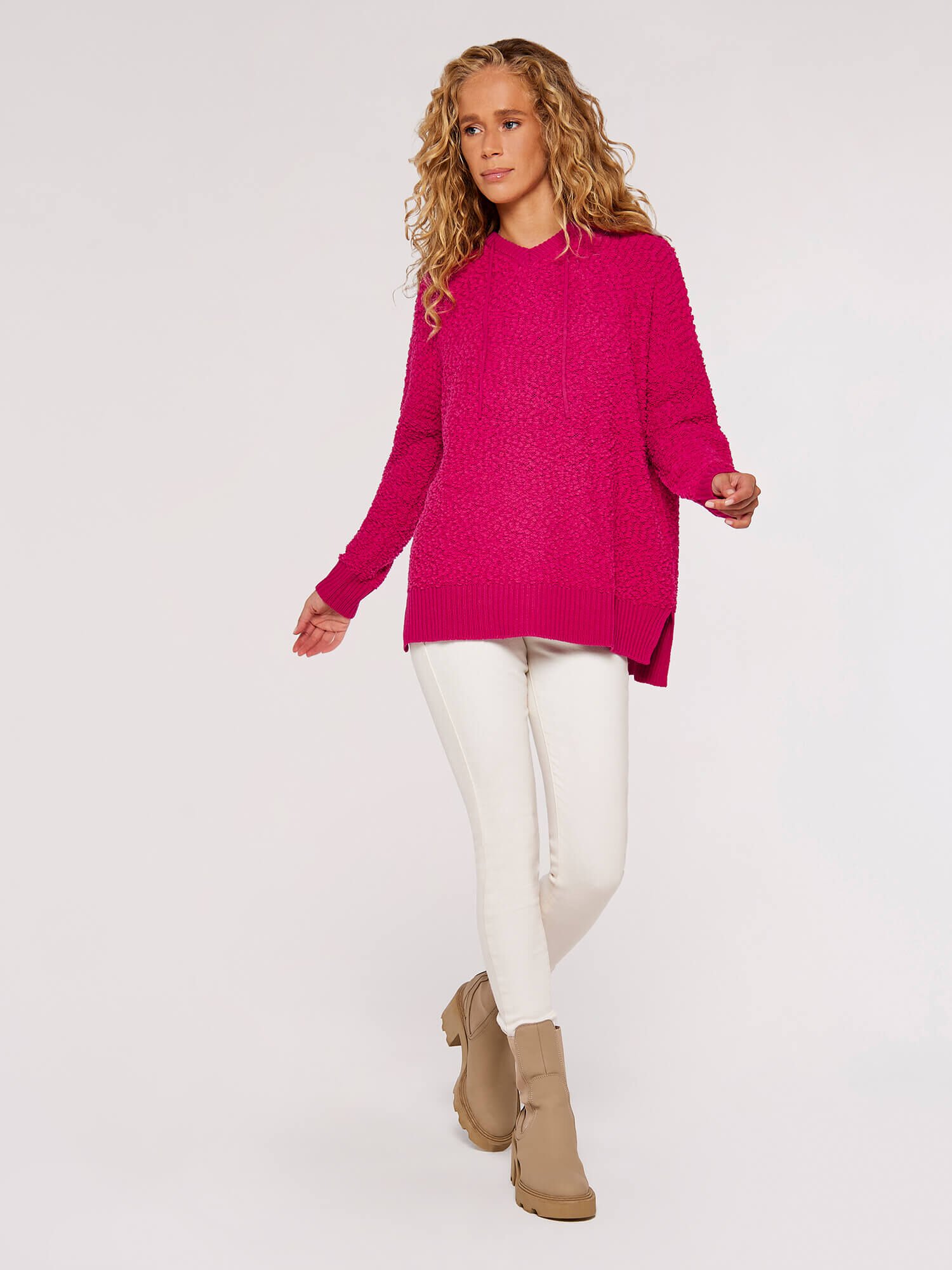 Hooded popcorn sweater hot sale