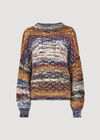 Boho Stripe Oversized Jumper, Purple, large
