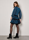 Vintage Floral Lace Tiered Mini Dress, Teal, large