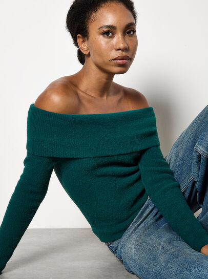 Fluffy Bardot Jumper