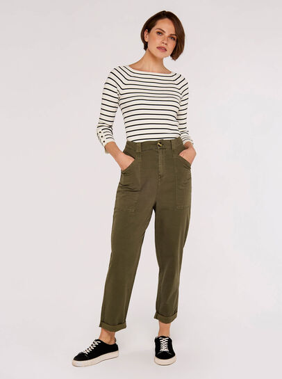  Stripe Ribbed Jumper