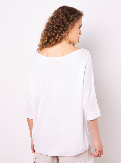 Stretch Knit Batwing Top